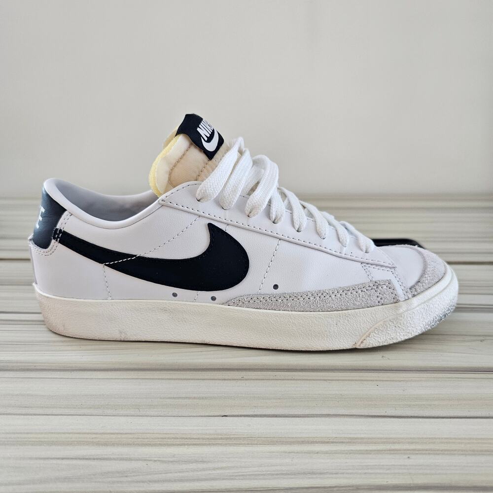 Nike White Leather Blazer Low '77 Vintage Men's Shoes Sneakers Size 7.5 - Picture 2 of 10